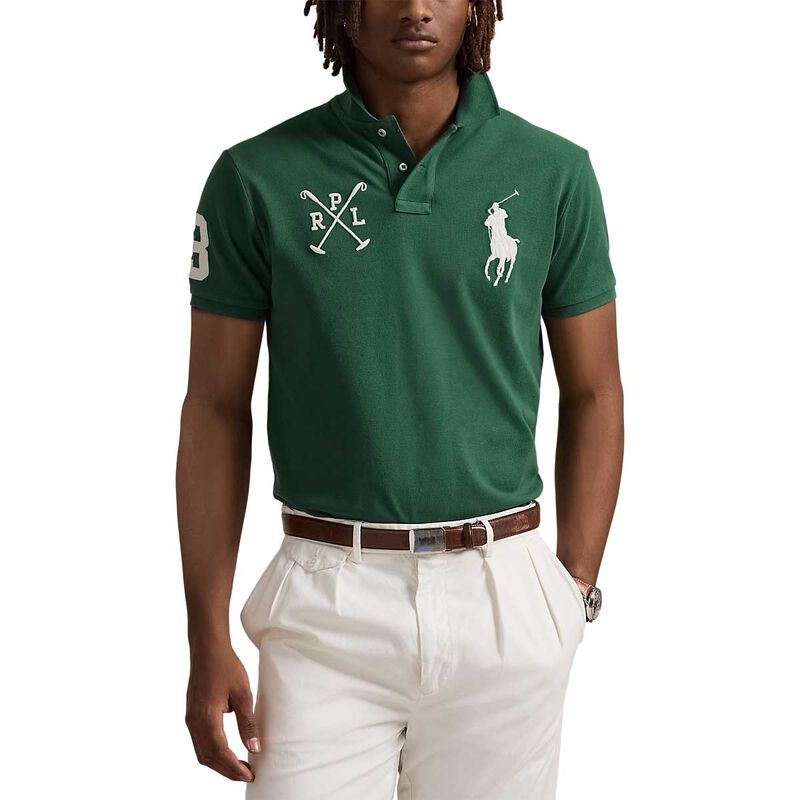 Polo Ralph Lauren Custom Slim Fit Big Pony Mesh Polo Shirt image number 0